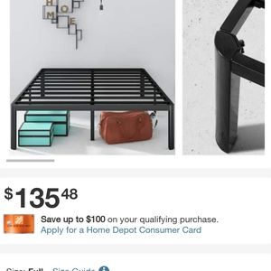 Full metal bedframe